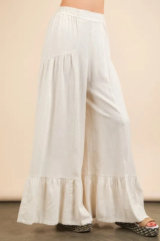 VERY J Palazzo Elastic Waist Comfy Pants