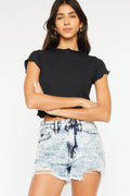Kancan Full Size Distressed High Waist Denim Shorts for Women