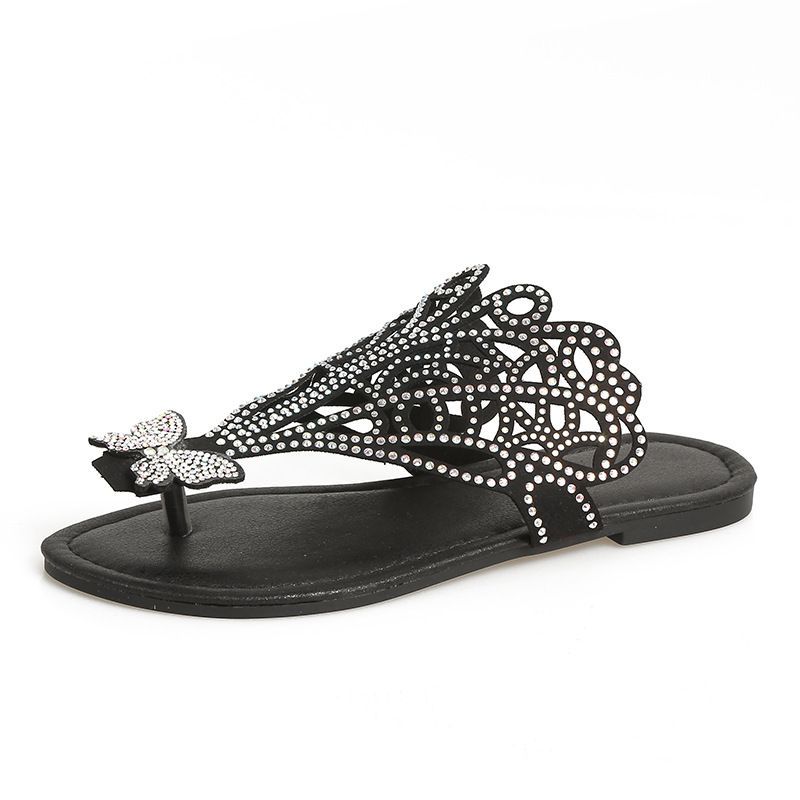 Women's Rhinestone Flat Sandals