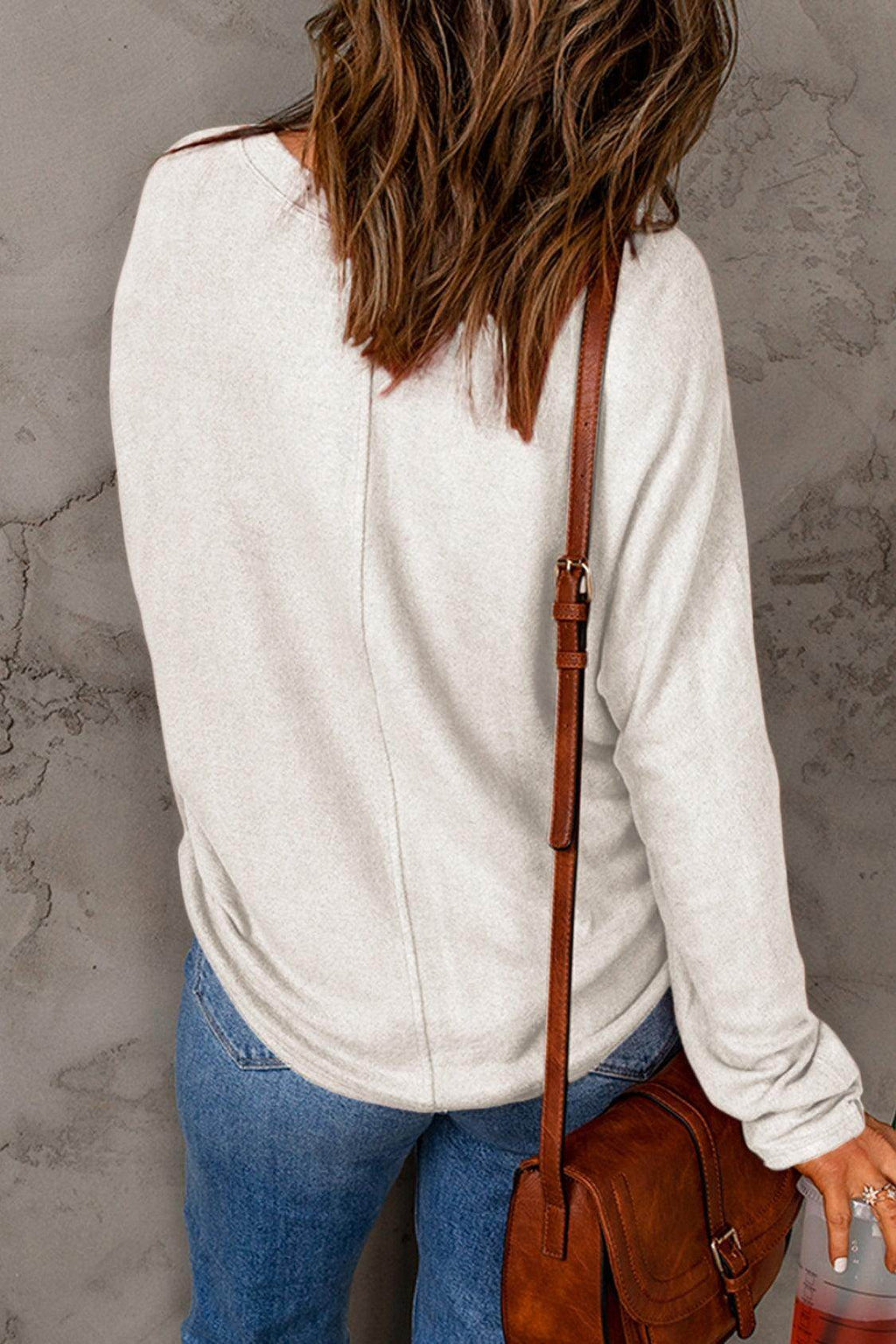 Double Take Full Size Round Neck Long Sleeve T-Shirt for Women