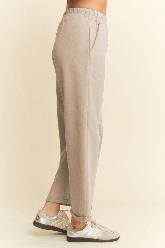 Davi & Dani Round Neck Short Sleeve Top and Pants Set Outfit