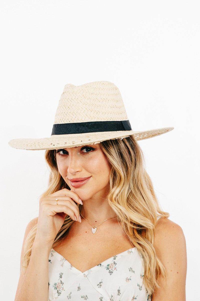 Fame Basket Weave Straw Sun Hat for Stylish Sun Protection