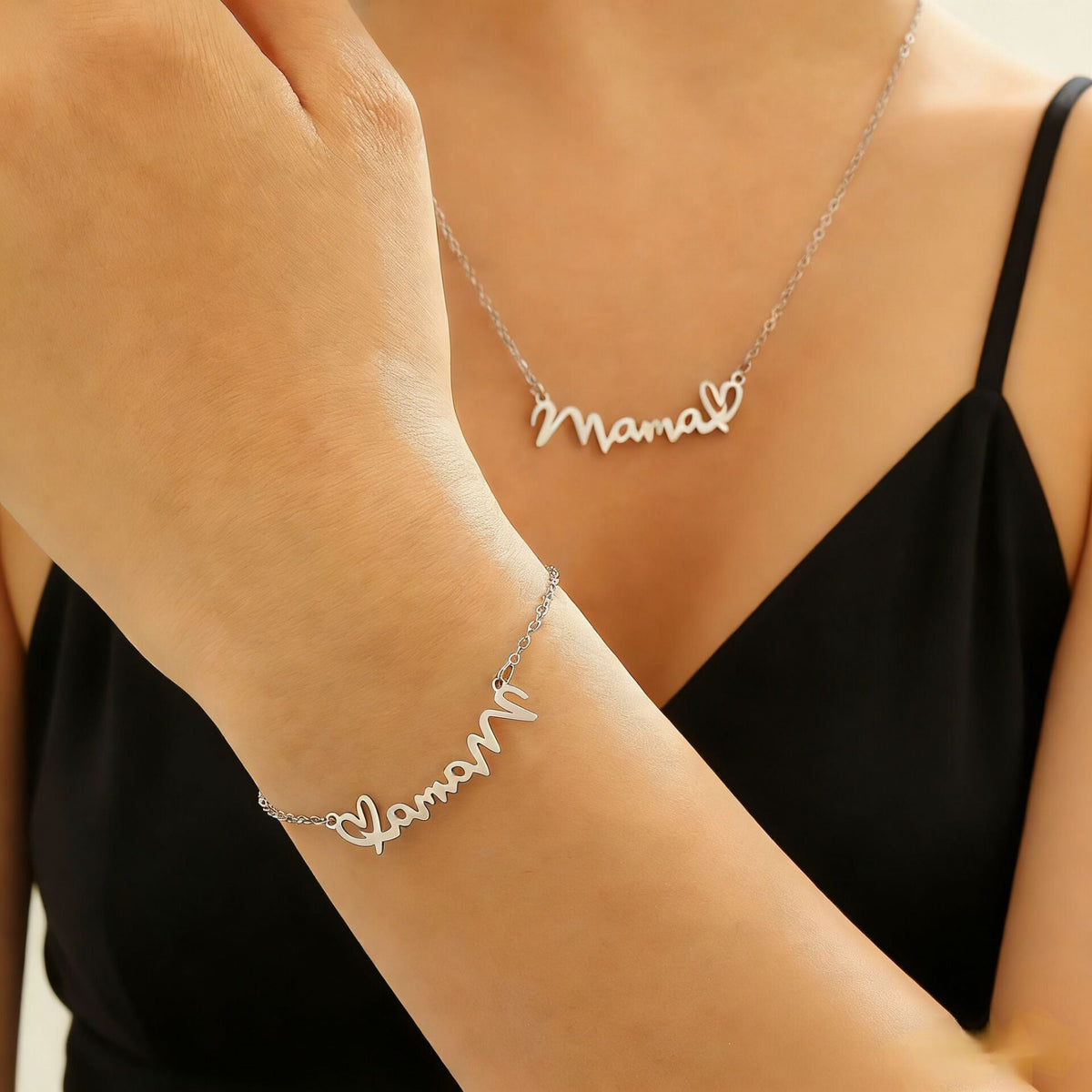 Mama Letter Stainless Steel Necklace