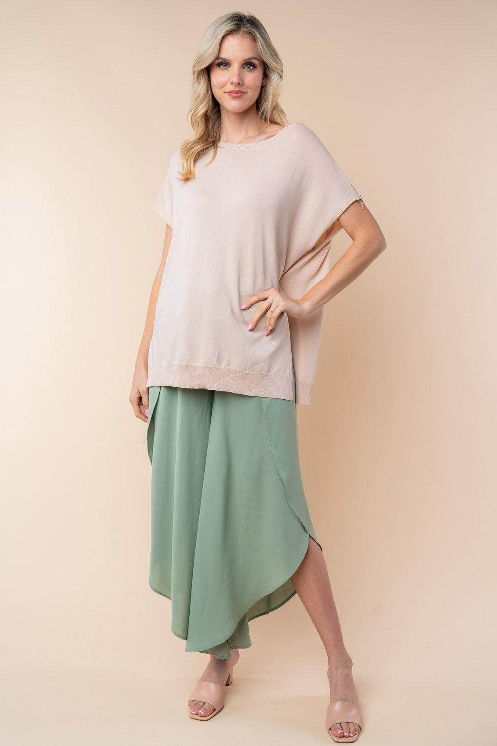 White Birch High Waisted Woven Pants for Stylish Comfort
