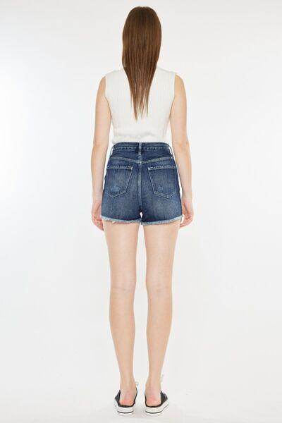Kancan Raw Hem Button Fly Denim Shorts for Trendy Summer Style