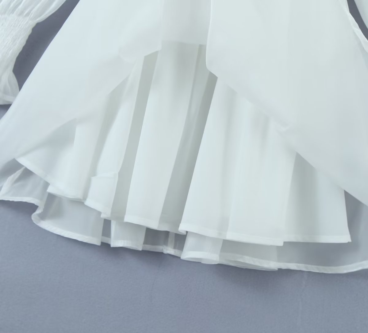 Women White Sexy Tulle Dress Summer Sexy Pleated Tube Top Cami Dress