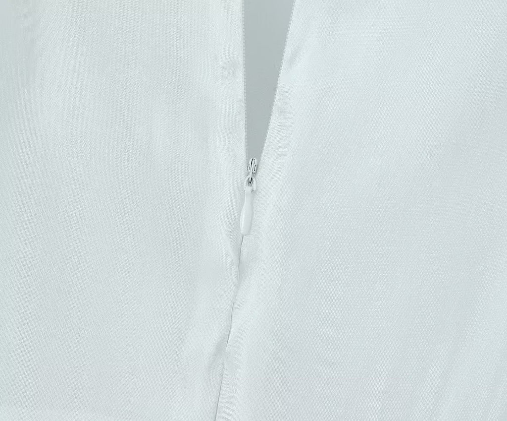 Women White Sexy Tulle Dress Summer Sexy Pleated Tube Top Cami Dress
