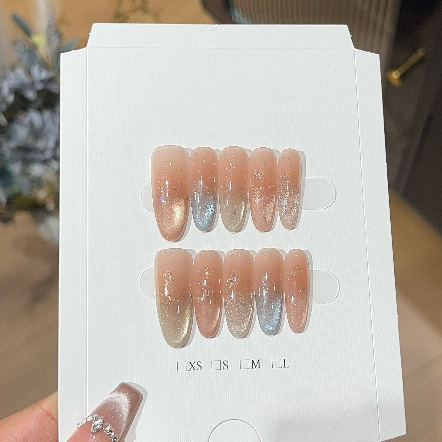 1033- Handmade press on nails fake nails removable