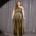 Backless Pleated High Waist Side Zipper Large Swing Dress Party Maxi Dress Maxi Dress