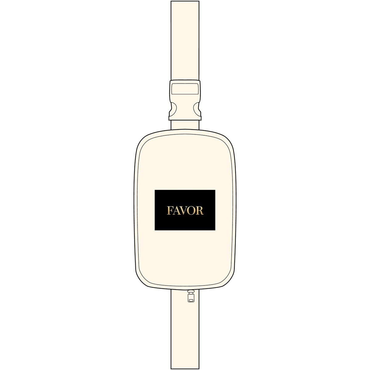 Favor Explorer Embroidered Sling Bag — Minimal 'FAVOR' Chest Patch Travel Crossbody