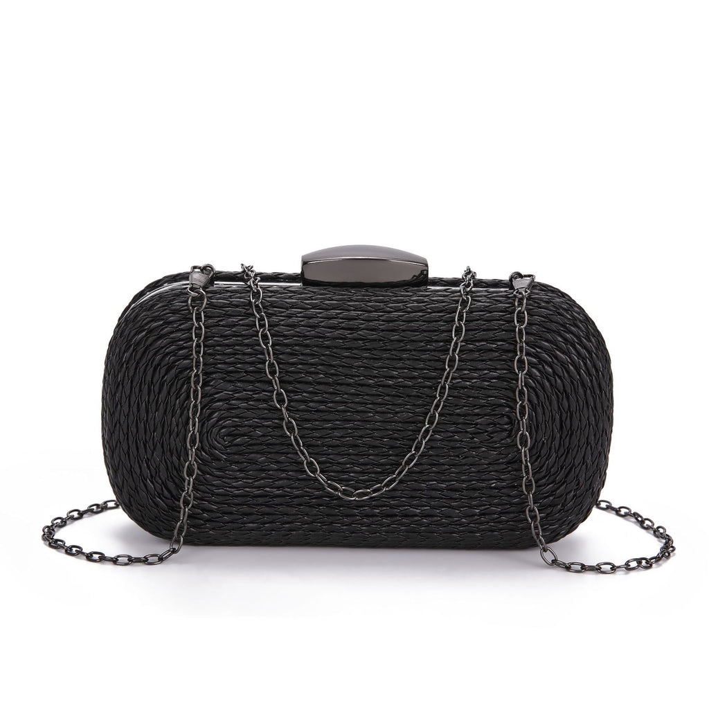 PU women's bag single shoulder woven evening bag