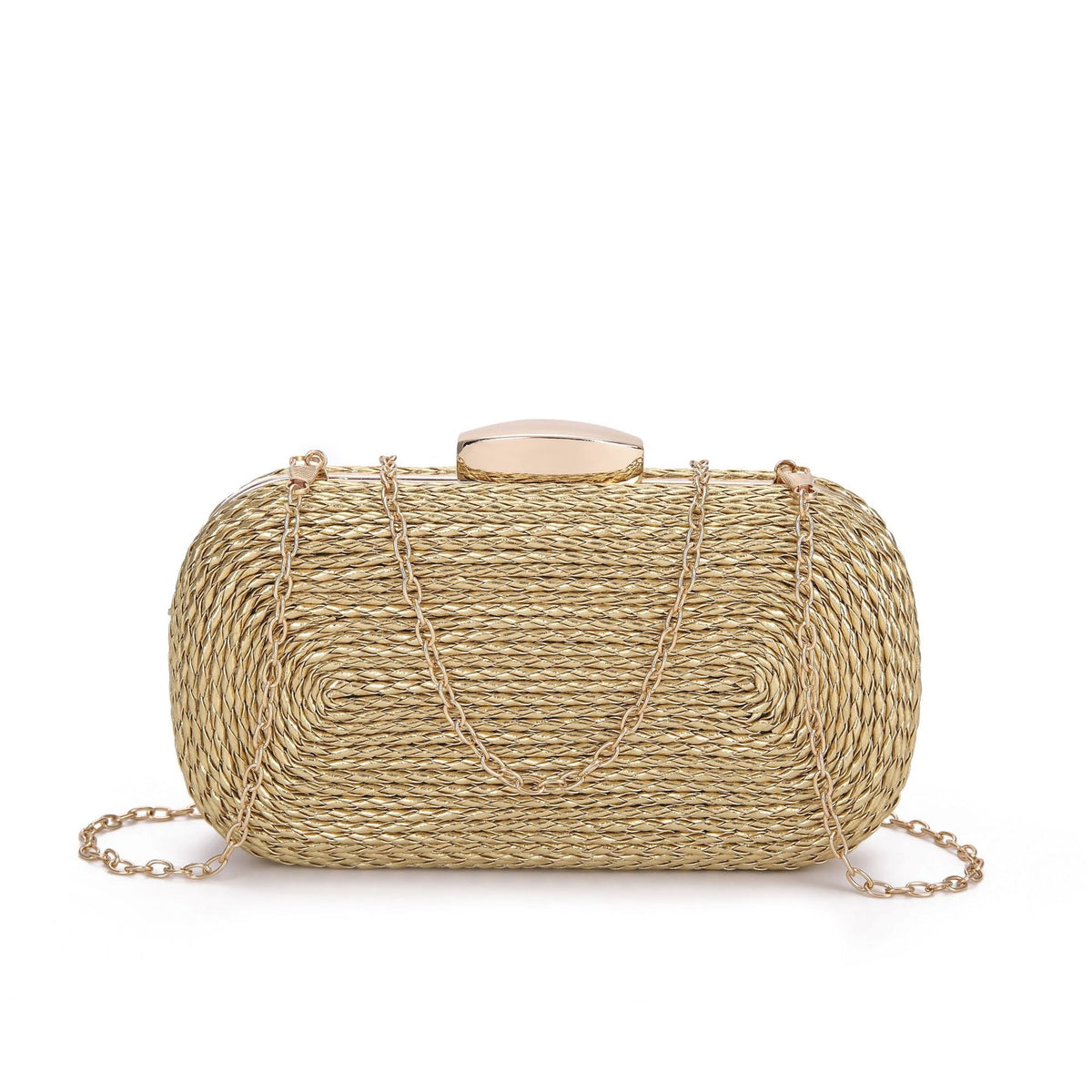 PU women's bag single shoulder woven evening bag