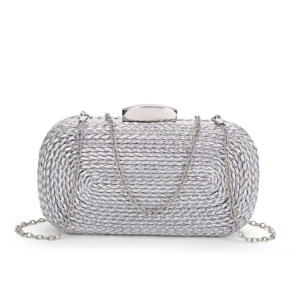PU women's bag single shoulder woven evening bag