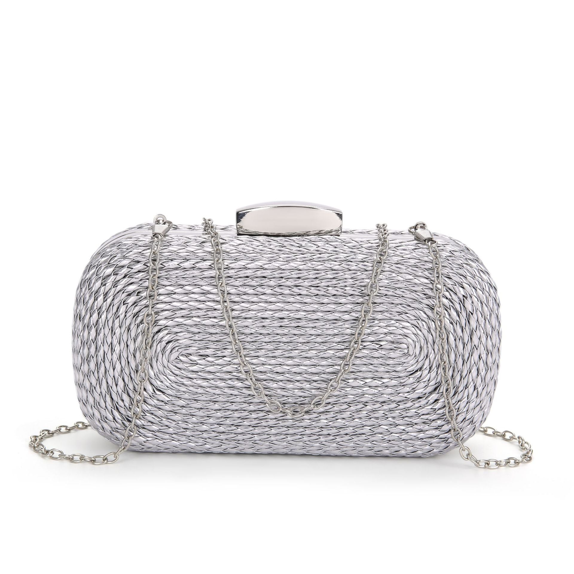 PU women's bag single shoulder woven evening bag