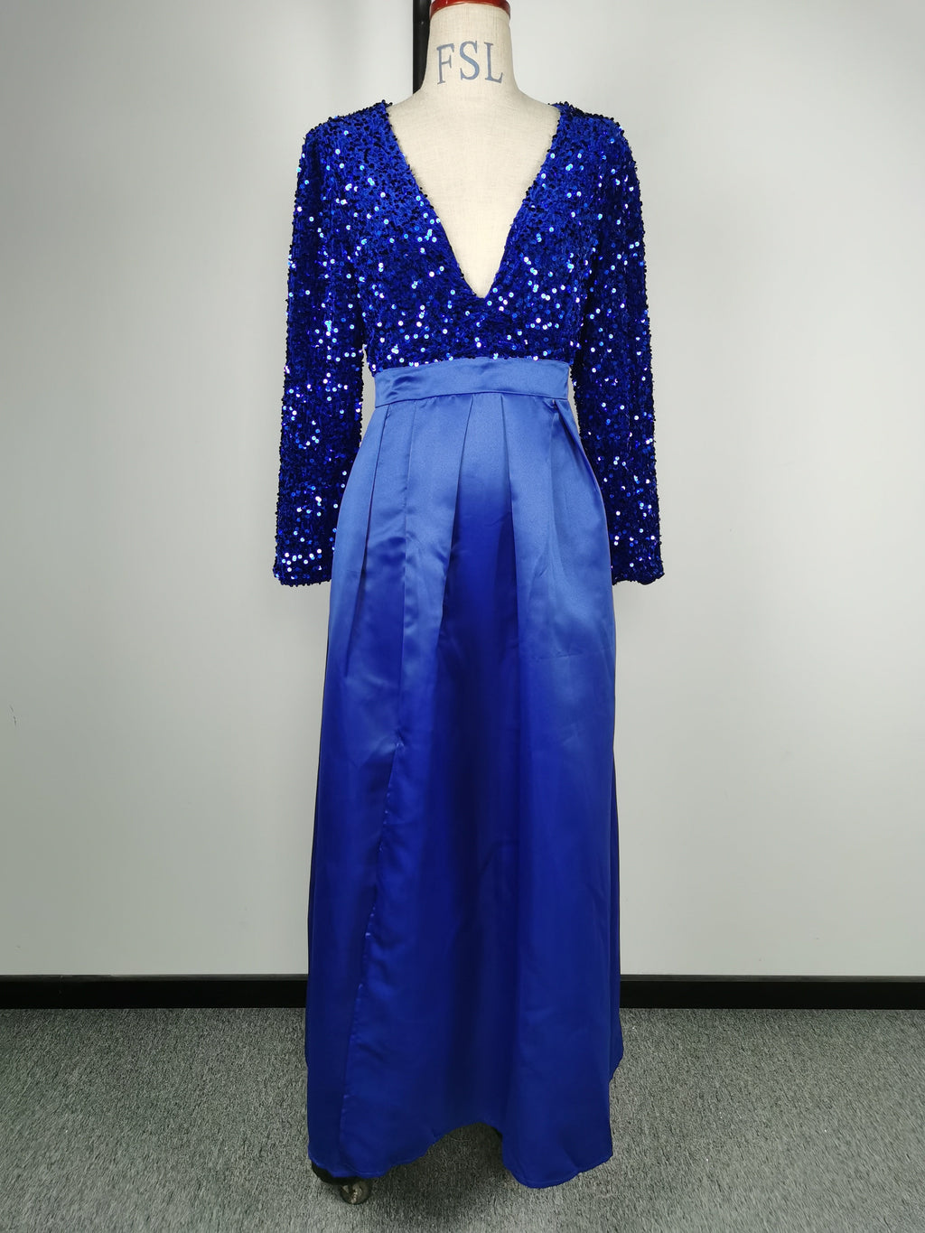 Women Clothing Sequined Large Swing Sexy Dress Trailing Cocktail Evening Dress