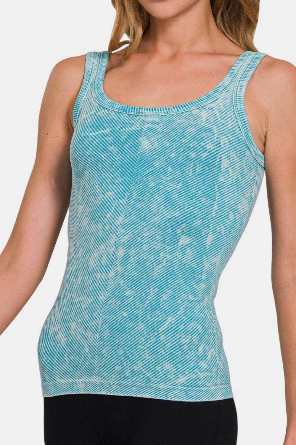 Zenana Ribbed Scoop Neck Tank for Versatile Style