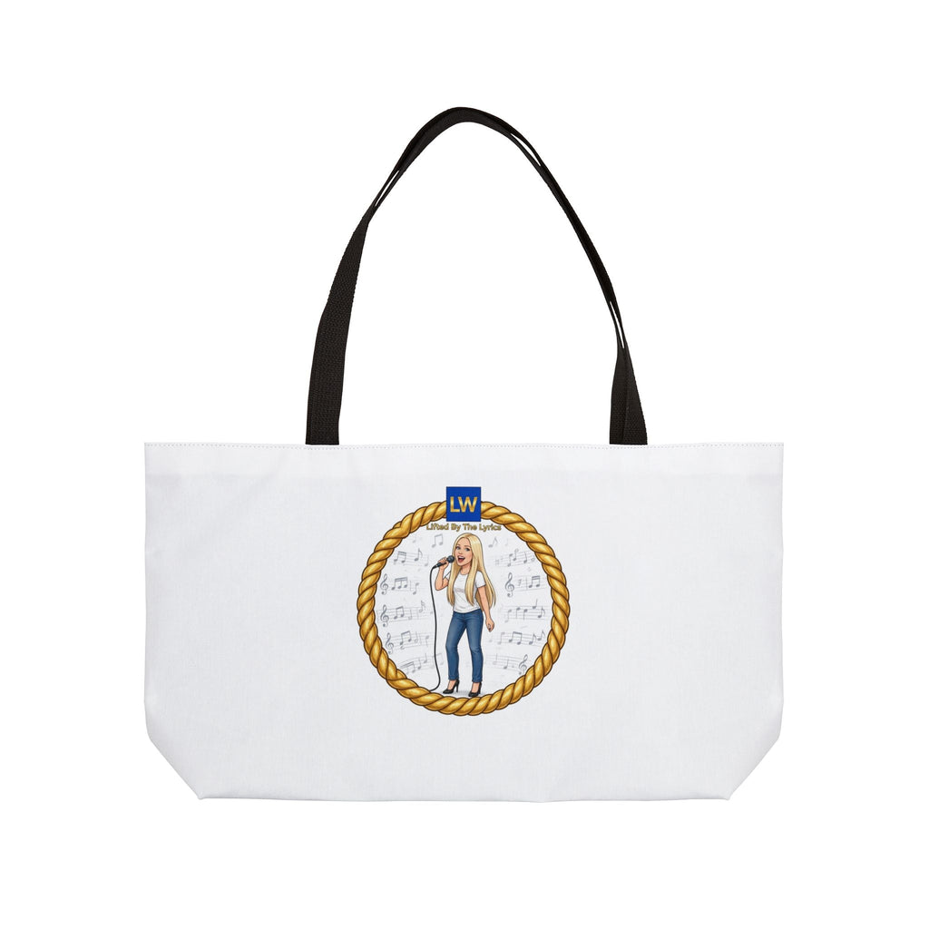 Singing Woman Weekender Tote Bag — Nautical Blonde Music Lover Tote (LW Monogram)