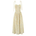 Women Sexy Backless Hip Women Bow Floral Strap Dress