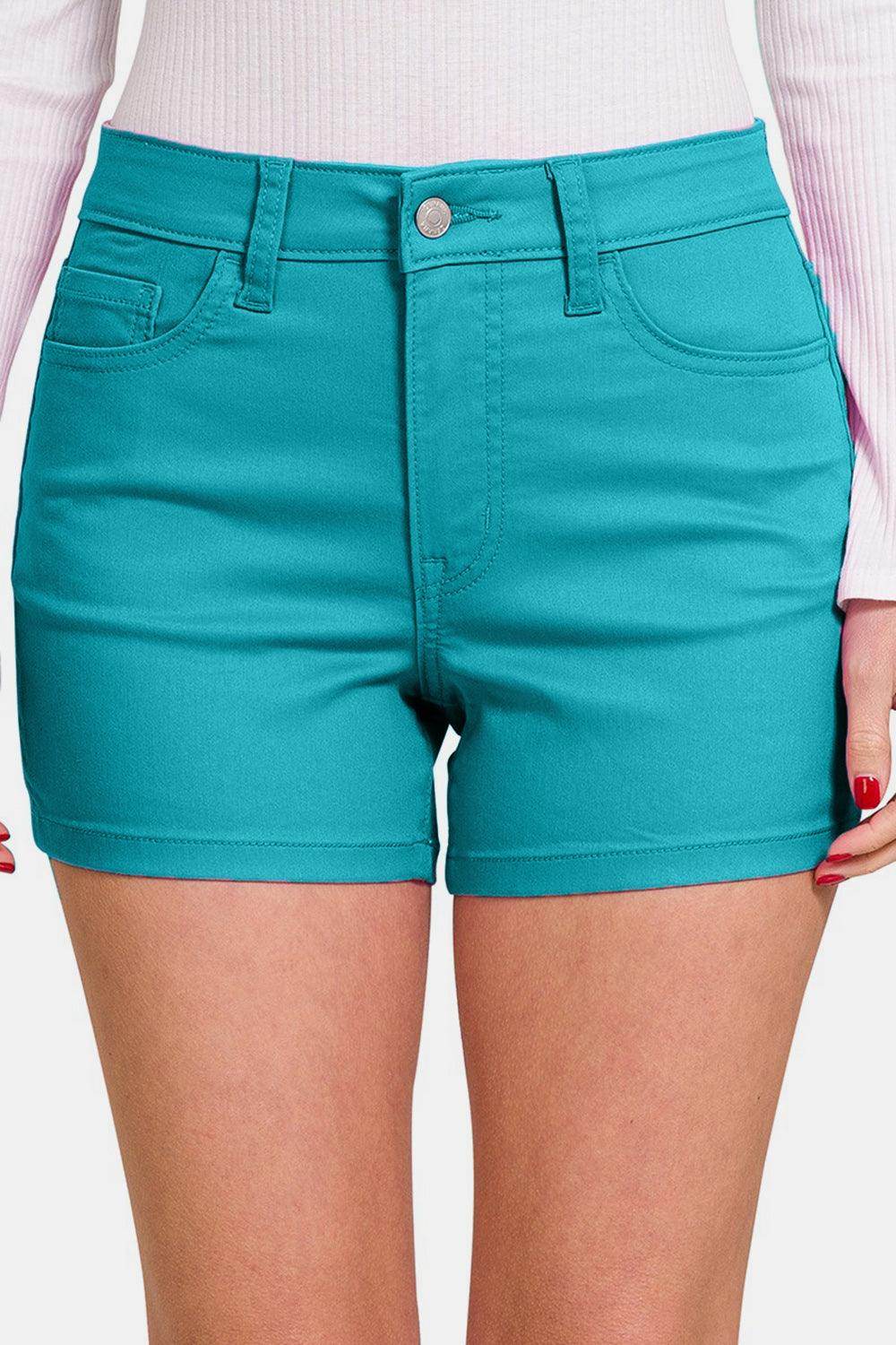 Zenana High Waist Denim Shorts for Women Summer Style