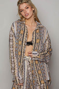 POL Long Sleeve Button Down Printed Shirt for Stylish Looks