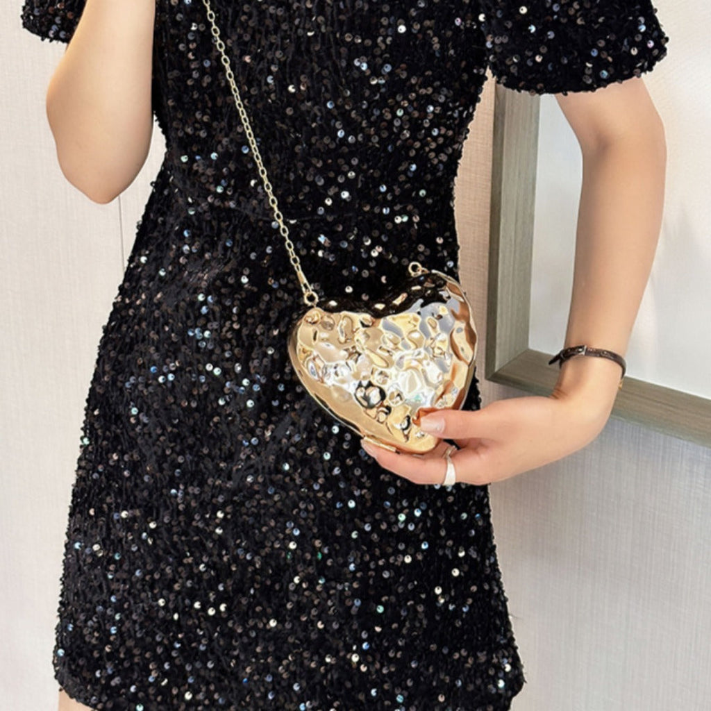 Heart Shaped Mini Purse – Elegant Acrylic Pericardium Chain Clutch, Perfect for Parties, Proms, Weddings