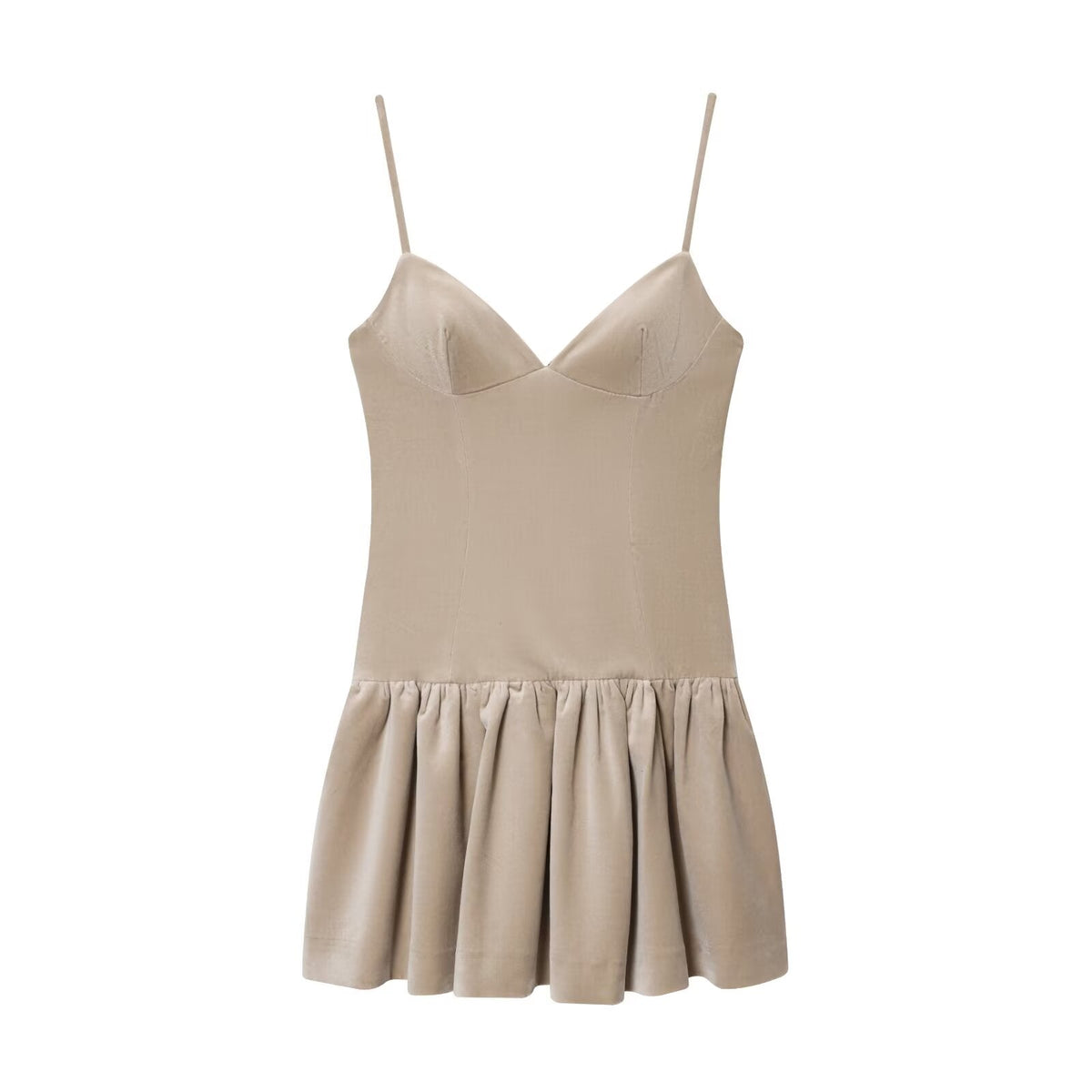 Fall Women Clothing Camisole Fluffy Short Dress