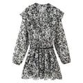Women Clothing Western with Belt Printed Mini Dress