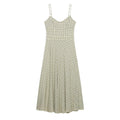 Spring Summer Elegant French Sweet V neck Casual Lattice Strap Midi Dress