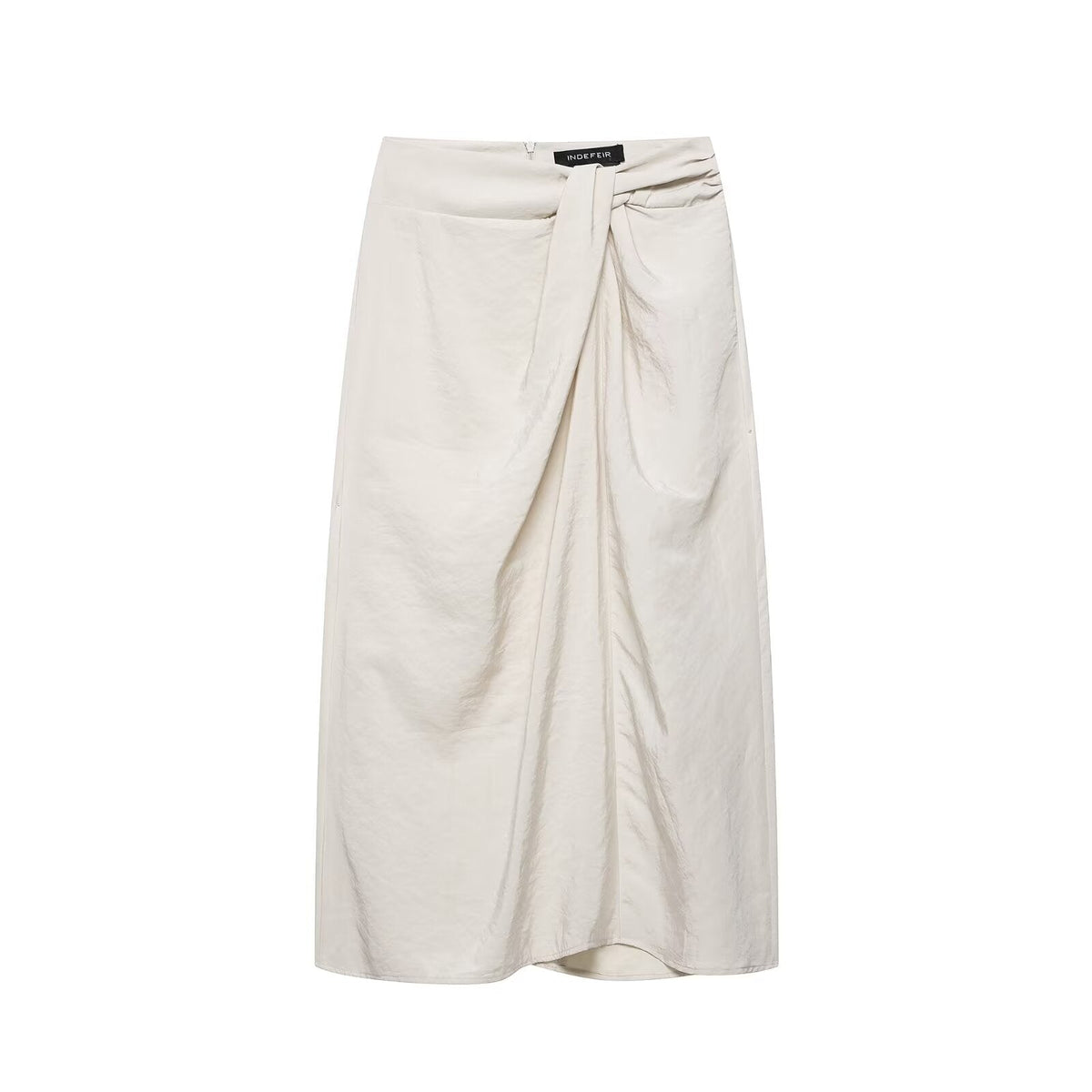 Women Clothing Summer Elegant Pleated Bow Tie Wrapping Towel Midi Skirts