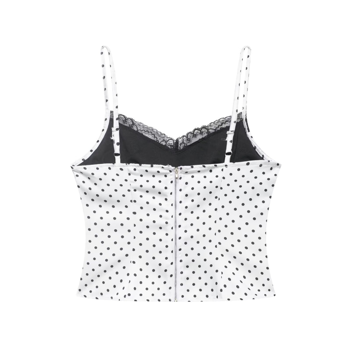 Polka Dot Summer Lace Splicing Sling Vest Slim Fit Slim Sexy Top