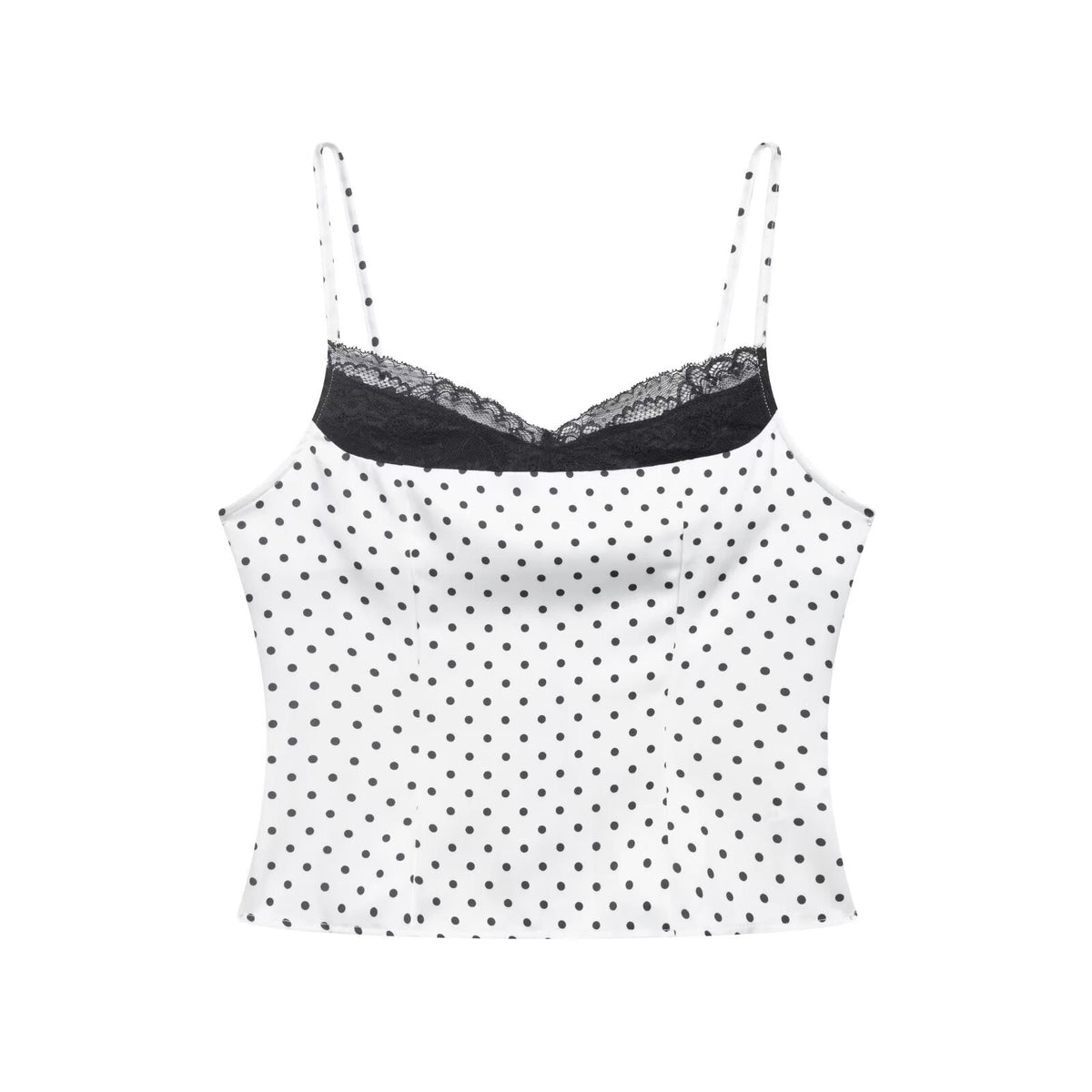 Polka Dot Summer Lace Splicing Sling Vest Slim Fit Slim Sexy Top