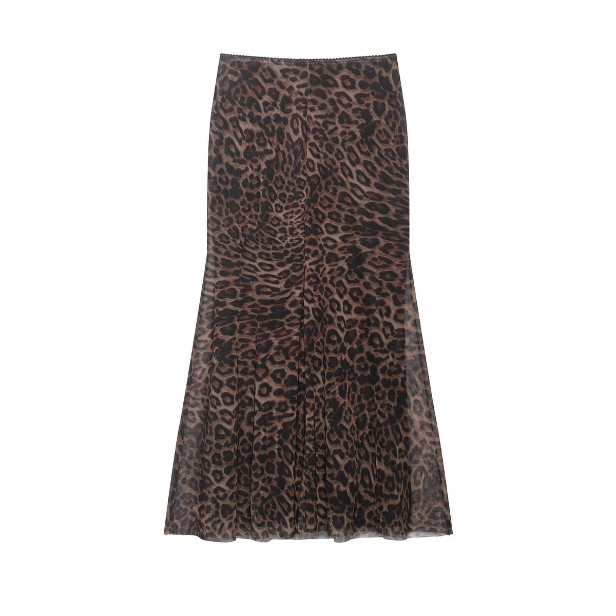 Women Clothing Summer Leopard Print Silk Net Sling Silk Net Skirt