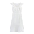 Women Clothing Western Classic Slim White Elegant Dress