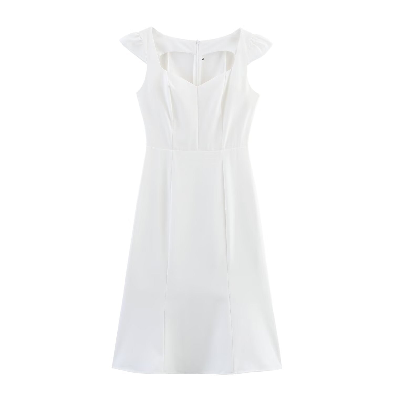 Women Clothing Western Classic Slim White Elegant Dress