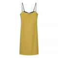 Summer Color Contrast Patchwork Strappy Low Cut Simple Elegant Midi Dress