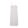 Summer Graceful Fashionable Women Corset Polka Dot Midi Dress
