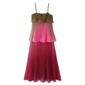 Women Clothing Summer Gradient Vacation Ruffled Pleated Layered Cami Dress