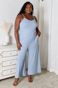 Basic Bae Full Size Spaghetti Strap V-Neck Jumpsuit Dress