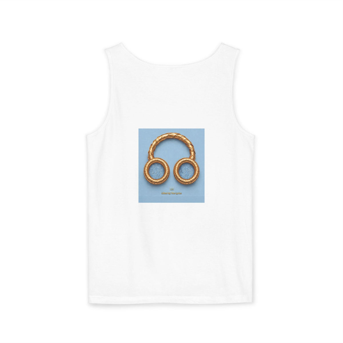 Gold Pretzel Headphones Tank Top — Music Lover Graphic Tank