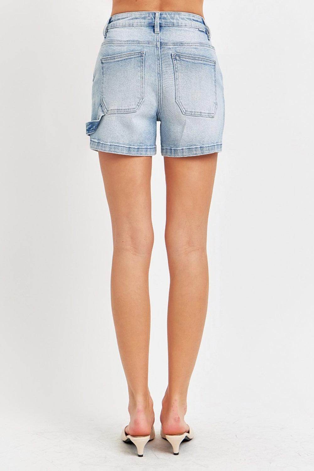 Risen Full Size High Rise Denim Shorts for Women Stylish