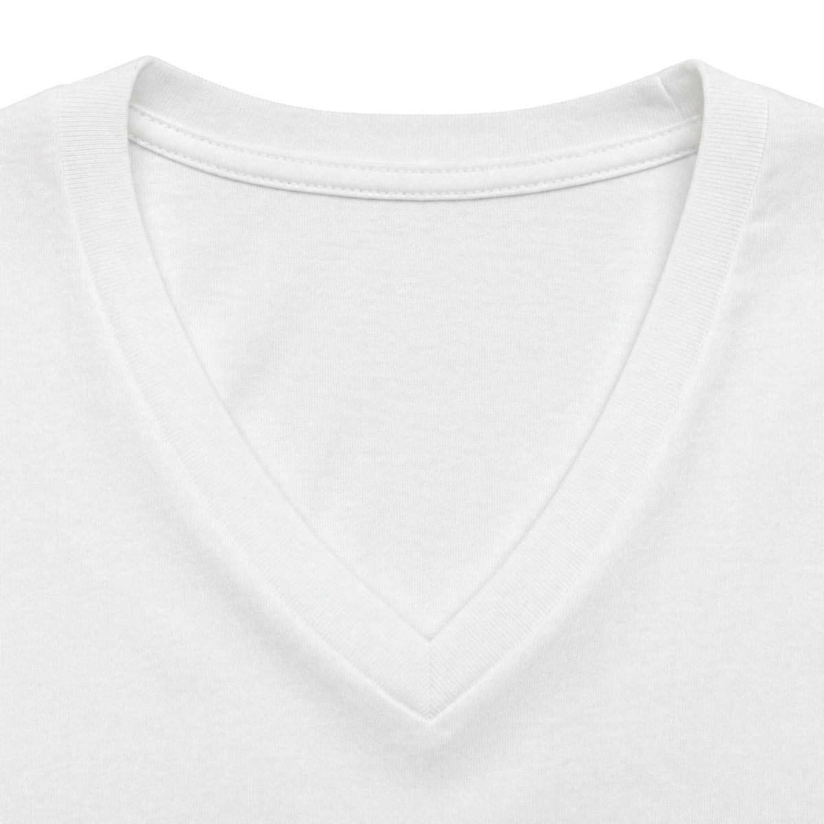 Women's V-Neck Tee — 'Stronger Than Ever' Camo Patch Graphic