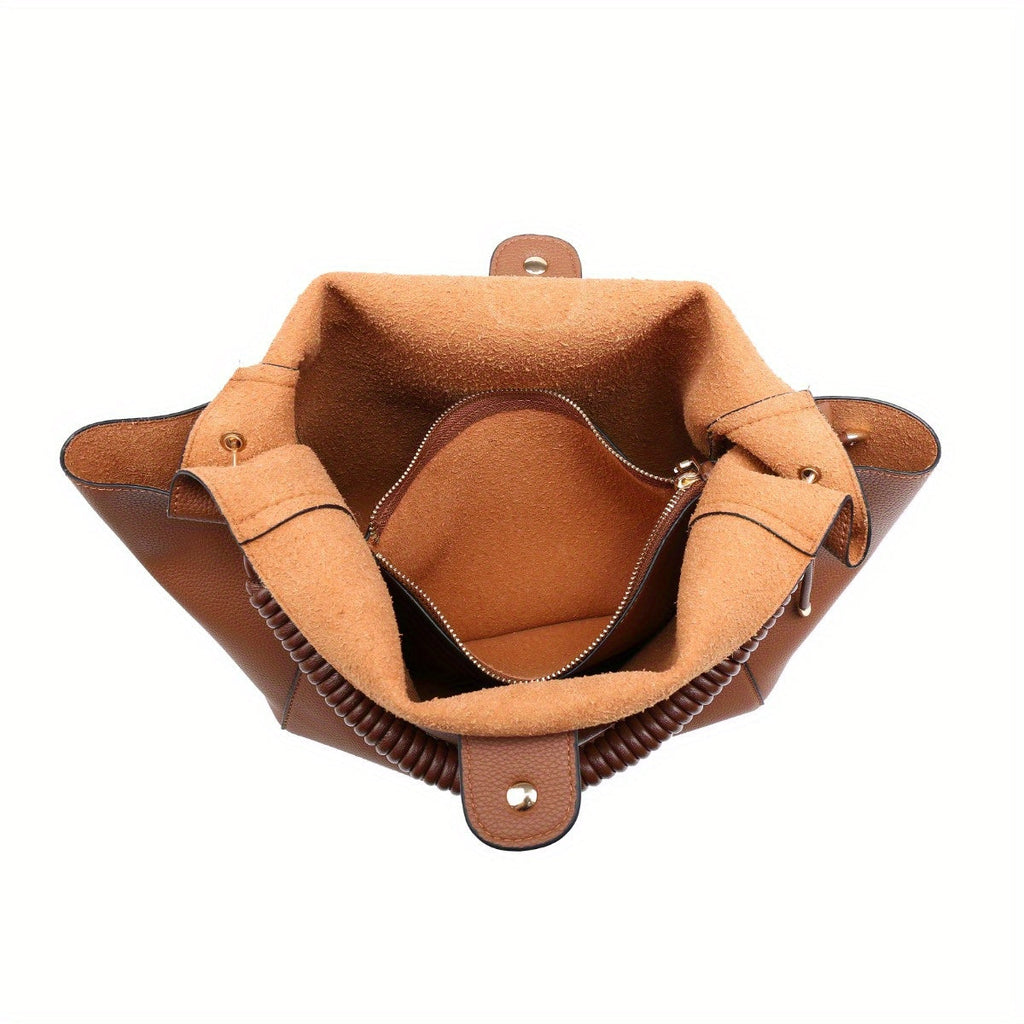 Soft Hobo Bag Unique Braided Woven Handle