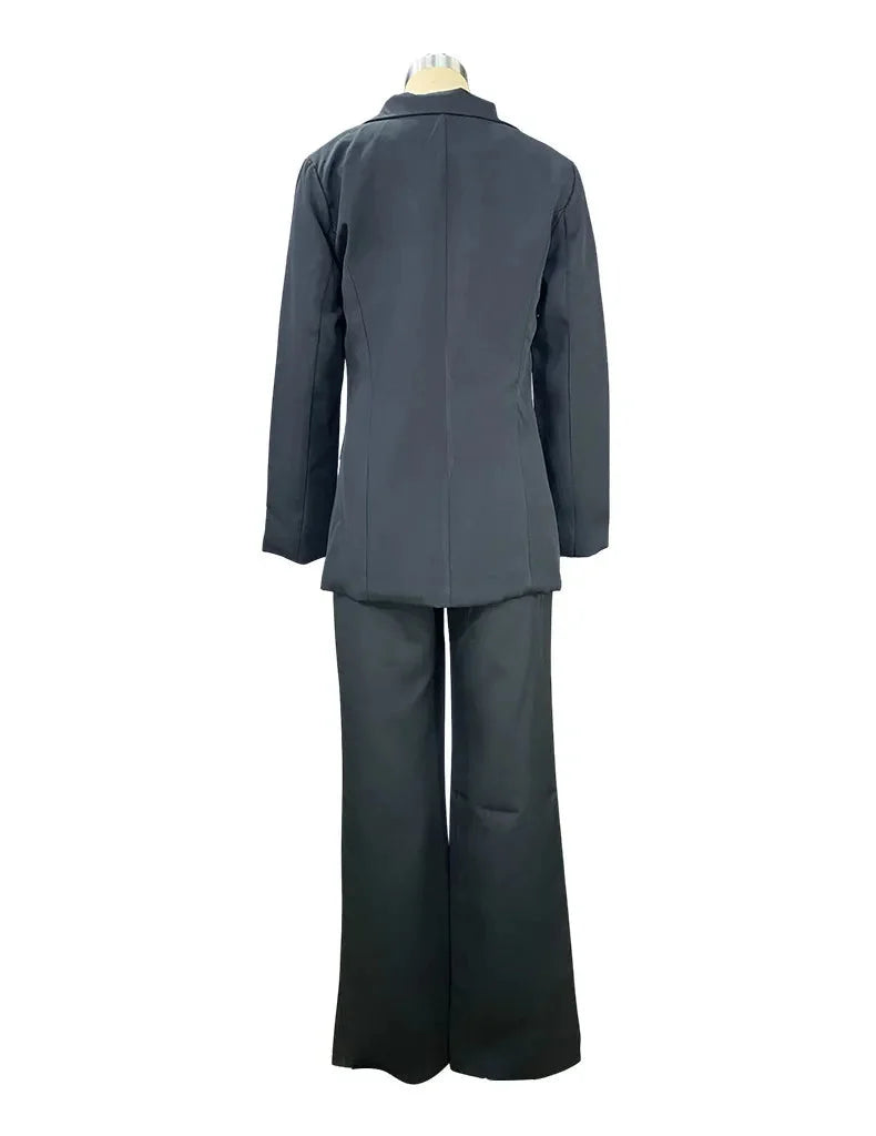 Women's Professional Blazer & Trousers Suit Set – Long Sleeve, Full Length