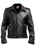 Men’s Vintage Black Leather Jacket – Black Leather Jacket for Men