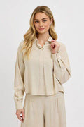 RISEN Button Down Long Sleeve Shirt for Versatile Style