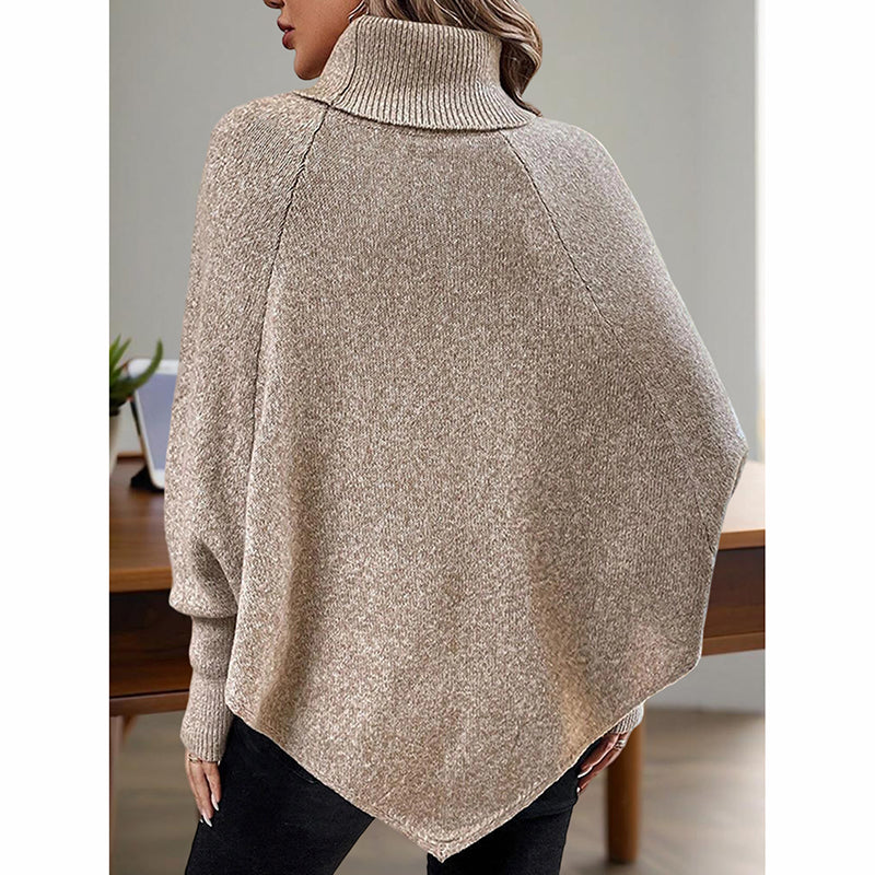 Women's Asymmetry Hem Turtleneck Sweater