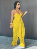 Asymmetrical Hem Cami and Pants Set