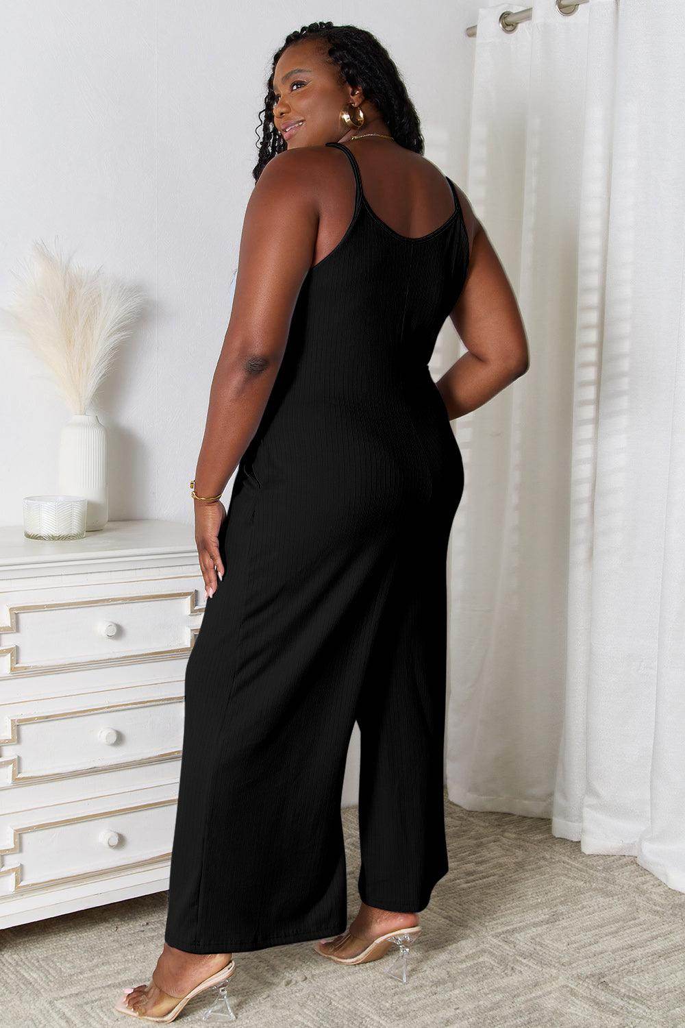 Basic Bae Full Size Spaghetti Strap V-Neck Jumpsuit Dress