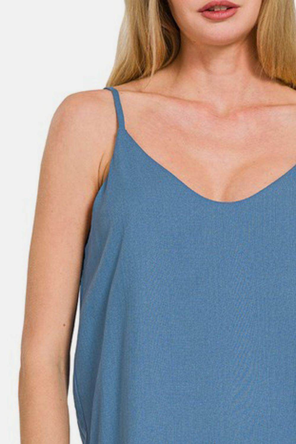 Zenana Two Layered Spaghetti Strap Cami for Women
