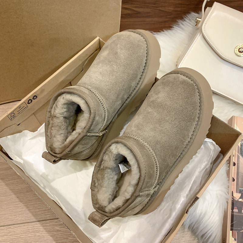Women’s Muffin Thick Sole Snow Boots – Warm Outdoor Winter Boots